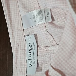 Villager Liz Claiborne size 16 Pink White check